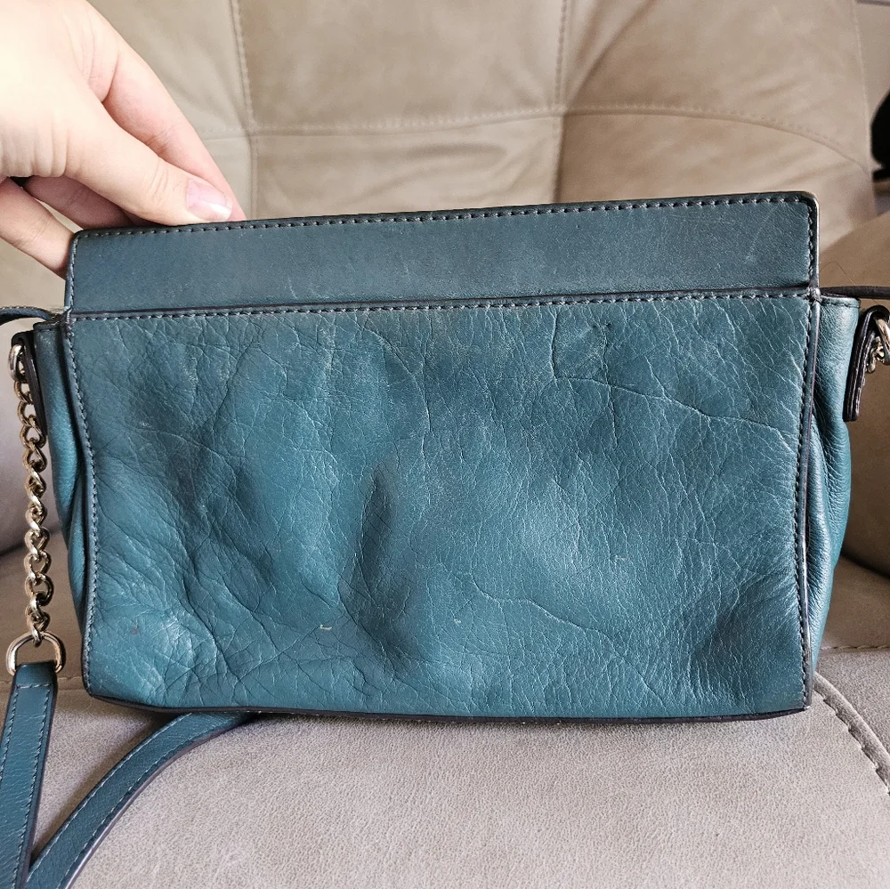 Kate Spade leather sea blue bow on a‎ front crossbody bag